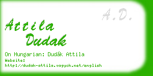 attila dudak business card